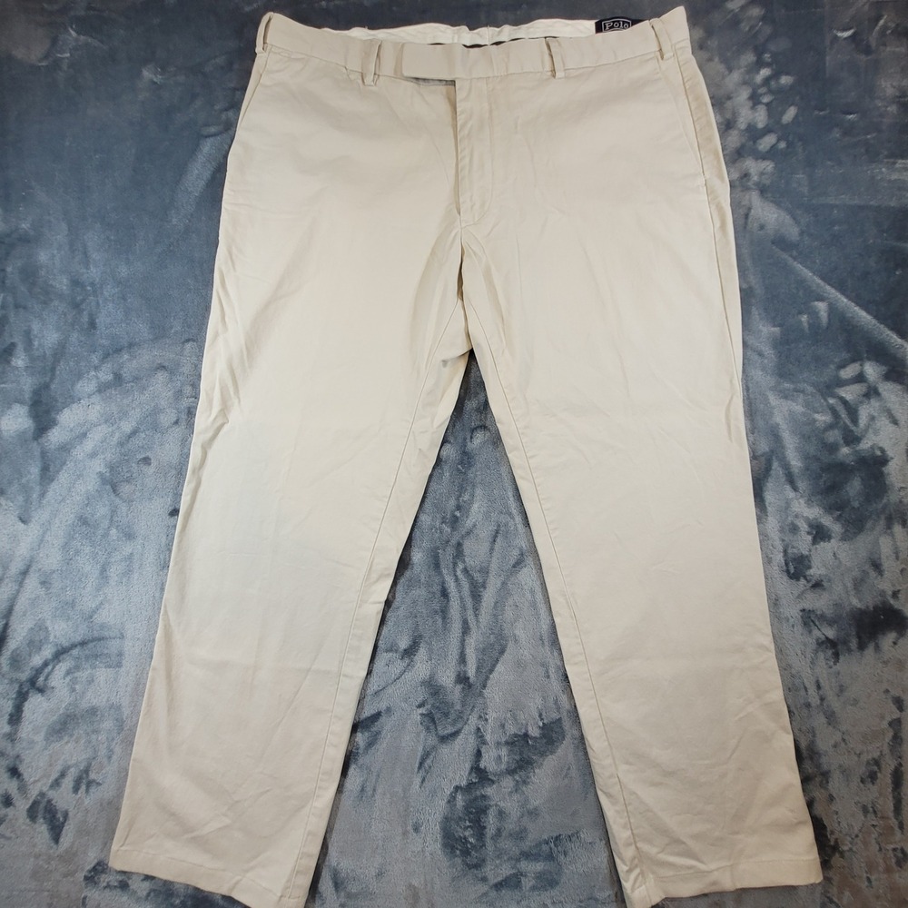 Polo Ralph Lauren Mens Stretch Custom Fit Chino Pants Tan Khaki 40x30